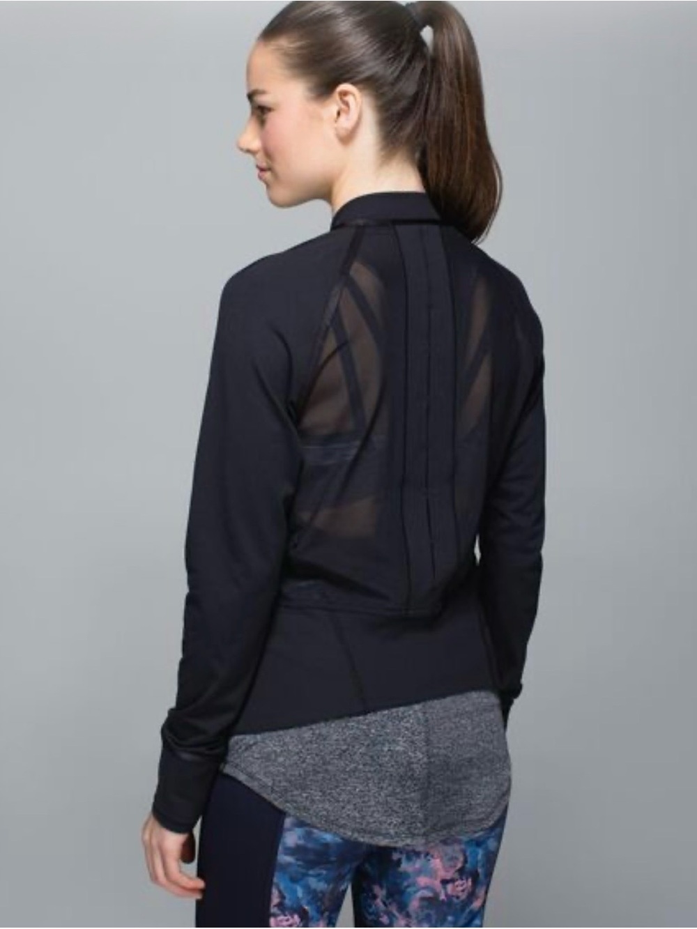 lululemon athletica Black Mesh-Back Athletic Jacket size 6